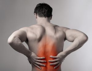 Man suffering from back pain